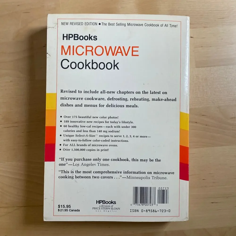 Vintage 1988 HP Books Microwave Cookbook The Complete Guide
